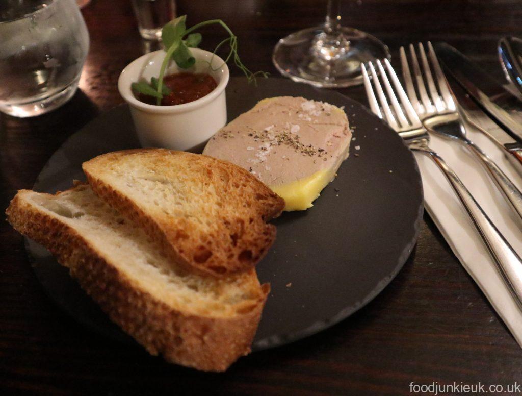 Duck liver parfait at classic British Brown restaurant