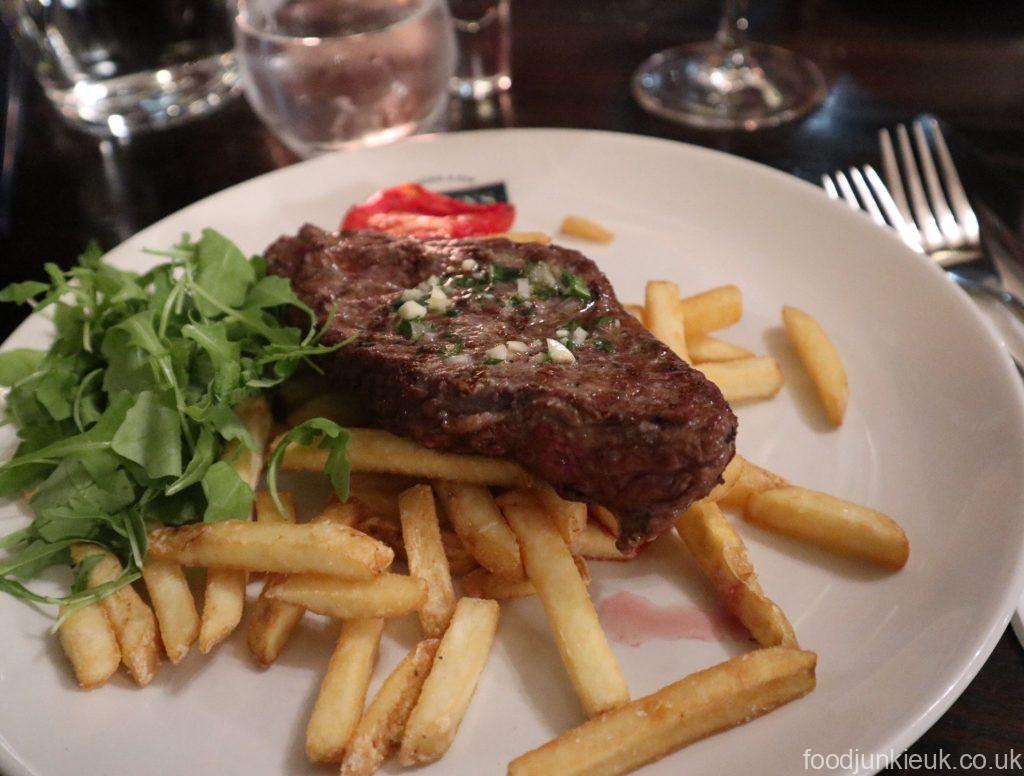 Steak frites at classic British Brown restaurant