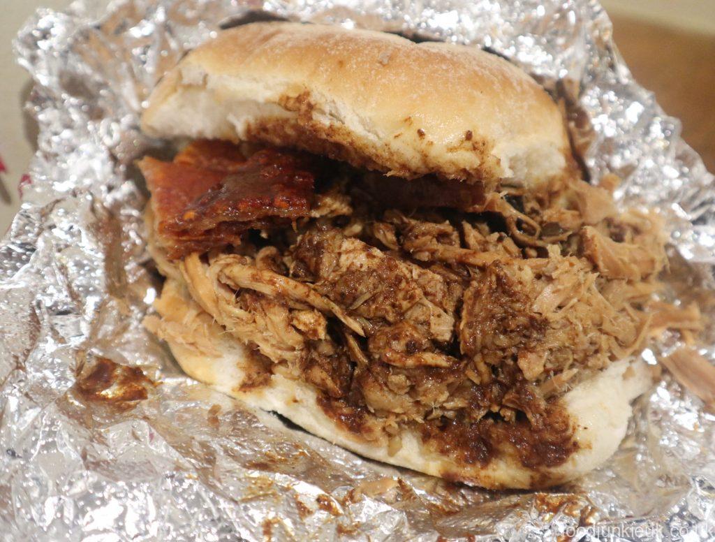 Pulled pork sandwich from oink