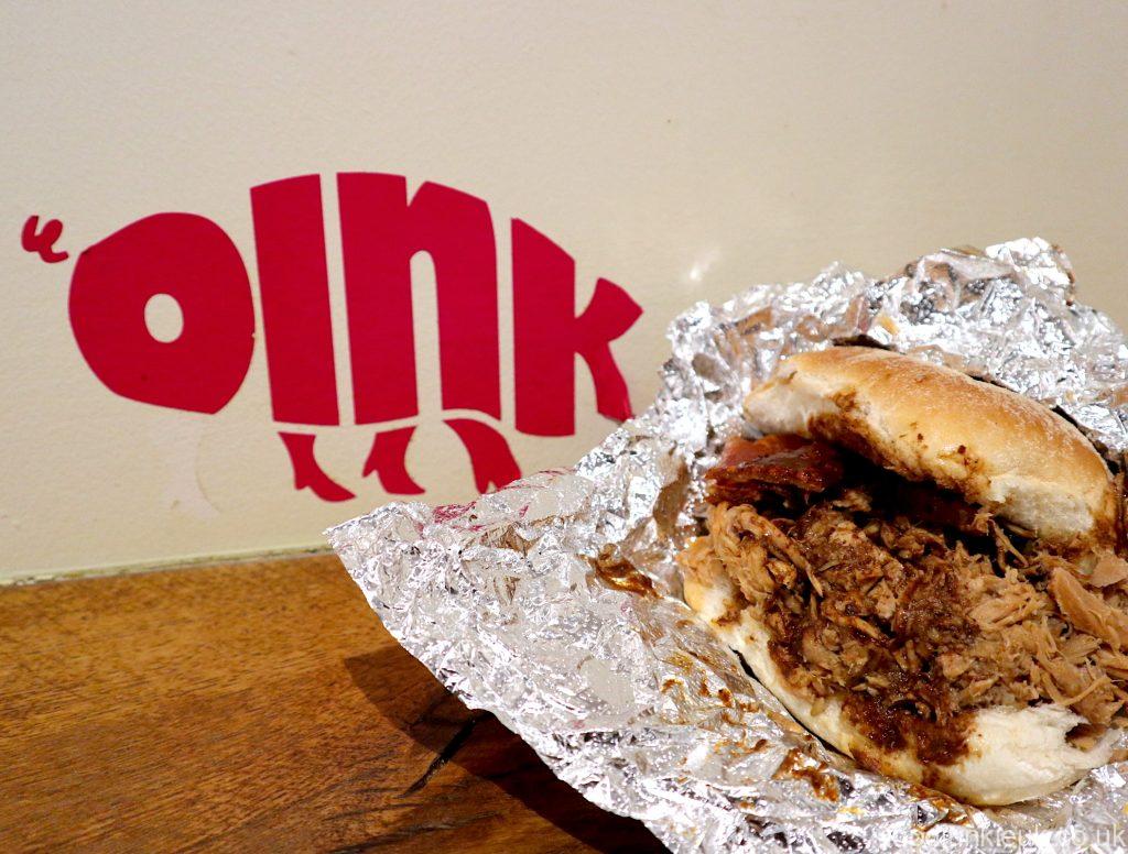 Pulled pork sandwich from oink