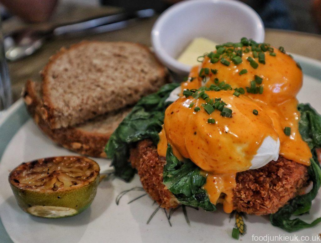 Crab Cake with Poached Eggs